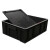 金诗洛 K6078 防静电周转箱黑色塑料收纳箱ESD电子零件元件盒物料胶框 360*270*135