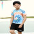 夏之恋韩国 韩范男童短袖泳衣儿童休闲沙滩衣男童宝宝 单件上衣游泳装备 120-130cm-130码