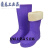 EVA泡沫雨靴夏季男女高筒防水鞋男女水靴厨房防滑耐油靴 EVA高筒紫色棉靴 45