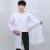白大褂男长袖医生服短袖实验服大学生护士工作服防护服 短袖-的确良材质（薄款） XXL
