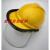 防液体飞溅LNG加气站防护面罩液氮头盔防冲击面屏防冻耐低温头罩 黄色帽子+面屏+支架