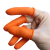 加厚防滑耐磨橡胶手指套护指防护一次性点钞翻纸纹绣乳胶手指头套 橙色防滑小中大（100个混装）