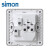 西蒙（SIMON）开关插座面板二三暗装5孔插座墙壁空调带开关一开五孔C20荧光灰 一开单控五孔