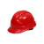 初诗 安全帽国标加厚ABS工业头盔工地电力建筑防砸透气工程帽三筋红