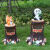 玻璃钢卡通垃圾桶雕塑动物户外园林景观景区幼儿园公园分类果皮箱 兔子垃圾20595白色桶中号