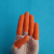 COFLYEE 源厂批发一次性防滑乳胶手指套橙色麻点橡胶无尘无粉手指套2个起发 M