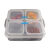 餐饮留样盒学校幼儿园食堂食物食品留样盒塑料试吃盒子多分格 二代组合九分格透明 送20张大标签