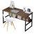 电脑台式桌家用子卧室小型简约租房学生学习写字桌书桌 升级款-10C拉丝黑橡木带层架