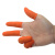 厚创 防滑手指套 乳橡胶劳保点钞加厚耐磨 橙色 带麻点【S/小号】300只