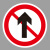 谋福（CNMF）交通标志指示牌 停车场限高标识牌可定制【禁止直行-贴反光膜UV(平板钉墙款)】