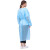 坤泽尔 A型 yi用一次性隔离衣连身式防护衣大褂均码 蓝色 100件（1箱）