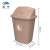 魅祥 户外垃圾桶塑料带盖物业环卫垃圾桶 棕色有盖 40L