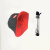 厨房炒菜帽子防护面罩可拆卸防油烟味护脸护头发防飞沫透明防护罩 双面戴英文红黑+面罩 M（56-58cm）
