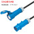 IEC309蓝色工业插头连接器公母对接延长线16A32A机房PDU电源线 16A公16A母 16A 5m