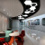 六边形造型吊灯led创意个性蜂巢组合办公室网咖健身房工业风灯具 空心-黑框-60cm
