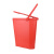 食安库（SHIANKU）分色刻度水桶 加厚塑料水桶手提多功能清洁桶 （桶+盖）【12L】 红色150224