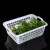 加厚厨房洗菜篮蔬菜彩色塑料篮子配货框子长方形周转框大号收纳筐 6#蓝色