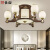 长裕现代简约新中式客厅吸顶灯正方形创意大厅主灯中国风仿古实木灯具