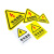本安 三角警告标志PVC安全警示标志有电危险12CM10张 BSJ04