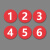 本安 亚克力数字牌号红色(10个)8cm工位号牌更衣柜号码牌贴可定制 BSZ02