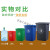 垃圾桶无盖塑料工业用公园物业小区分类桶学校幼儿园餐厨果皮箱 60升灰色无盖正方形