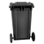 德隆运 垃圾桶 120升塑料翻盖室户外垃圾桶黑色 120L 1个