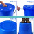 加厚周转箱物流筐仓库胶箱养龟箱可配盖储物收纳盒大号长方形塑料框 蓝色60L桶装水约115斤（带盖）