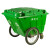 物业400升户外垃圾桶带盖大号商用小区环卫保洁清运车手推收纳桶定制 400L垃圾车(绿色)带盖