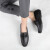 沙驰(Satchi)男鞋新品商务休闲皮鞋软底软面舒适套脚驾车鞋乐福鞋 黑色 40