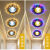好运马（HAOYUNMA）筒灯射灯嵌入式三色射灯LED彩色水晶筒灯5瓦天花灯孔灯客厅吊顶小 皇冠三色变光彩 开孔6厘米-8.5厘米通用