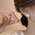 925银针独特山茶花耳钉女小众设计轻奢感气质耳环 白色山茶花耳钉