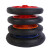 钢米定制 工业300-8实心橡胶手推车轮子 2个装 红色圆管实心轮