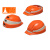 勋狸粑适用日本DIC IZANO安帽施工地便携伸缩可折叠超薄出差高档头盔 白色+橙色条 新国标认证 现货
