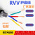 国标6ZR软5护套电线RVV2 3 4芯0.50.75监控1平方1.5电源线2.5 国标RVV4*1(100米) 400W