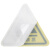 玛仕福 当心伤手警示贴 PVC三角形机械设备安全标示牌墙贴8*8cm