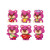 乐乐兄弟积木拼装玩具草莓小熊乐趣高颜值串联卡通公仔儿童女孩摆件礼物 站姿抱草莓熊-208PCS