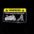 M-RCEER别动我摩托车别摸我自行车别碰我的车警示贴个性划痕遮挡汽车贴纸 三角钻石级反光黄色一个