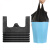 雨林军 手提式垃圾袋 黑色加厚背心式 一次性提手塑料袋 50只/捆 宽45x52cm 加厚 单位：捆
