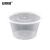 安赛瑞 一次性打包盒1000ML  加厚透明快餐盒外卖便当盒 蔬菜水果托盘 圆形（300个装）24982