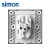 西蒙（SIMON） 开关插座面板五孔插座空调网络单开双控一开五孔usbC60荧光灰 五孔插座10只装