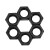 冰禹 BY-506 8级螺母 黑色六角高强度螺母 GB6170 A型 碳钢螺帽 M8(1000个/包)
