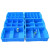 普力捷 大号分格箱塑料零件盒周转箱长方形收纳盒螺丝工具箱分类物料储物 30格-蓝色
