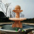 定制适用石雕喷泉晚霞红风水球欧式公园广场流水景观装饰庭院天然石材水钵 直径1.8米