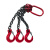 鑫工派 起重吊链 吊钩吊环挂钩起重链条起重吊具3吨2.5米2钩 单位:个 QT0512
