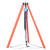 简易吊葫芦支架可伸缩式三脚架电动葫芦起重三角支架手拉葫芦手动 白色国标5吨4米不伸缩支架