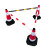 动力瓦特 路锥连接杆 可伸缩杆PVC警示杆 雪糕筒反光警示杆 红白伸缩短款（长1米可拉伸约2.2米）