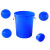 兰诗（LAUTEE）DA2143 大号塑料桶工业储存胶桶带盖圆形储水桶 蓝色50升【无盖】