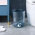 垃圾桶客厅亚克力PET透明厕所厨房创意大容量办公室卧室纸篓 16L灰蓝色