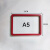 PVC塑料标识框货架仓库标识牌a4指示框可定制pop标签框卡库房框 A5框(22X15cm) 红色 1x1cm