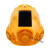 安全帽带电双风扇的一体头盔带灯太阳能充电空调多功能小帽子 四风扇黄色【蓝牙+空调13000】带快充+太阳能双